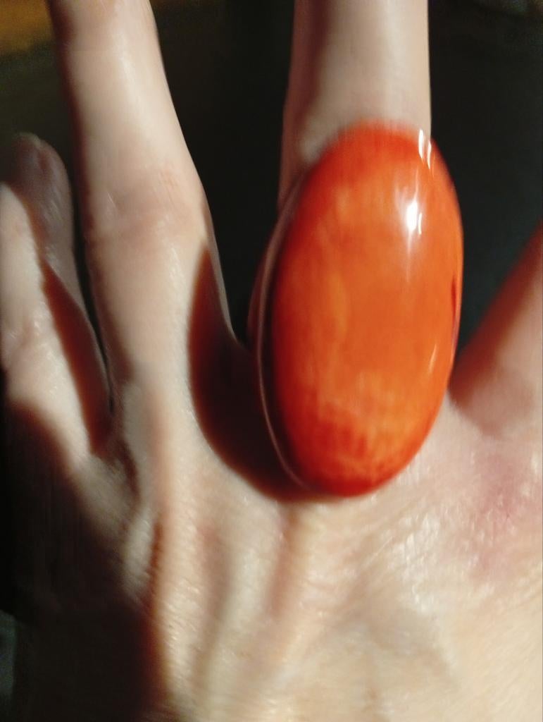 Vintage ringen, Handtassen en Accessoires, Ringen, Rood