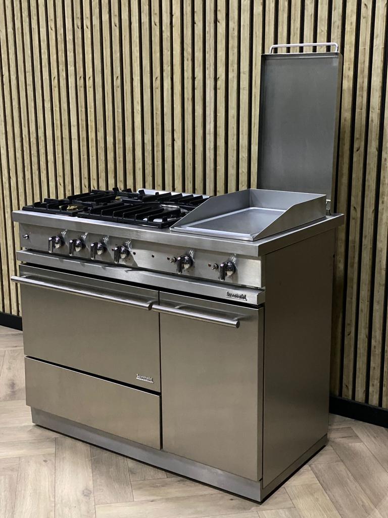Lacanche Westahl 110cm Gas + Hete Lucht + Teppanyaki plaat, Ophalen of Verzenden
