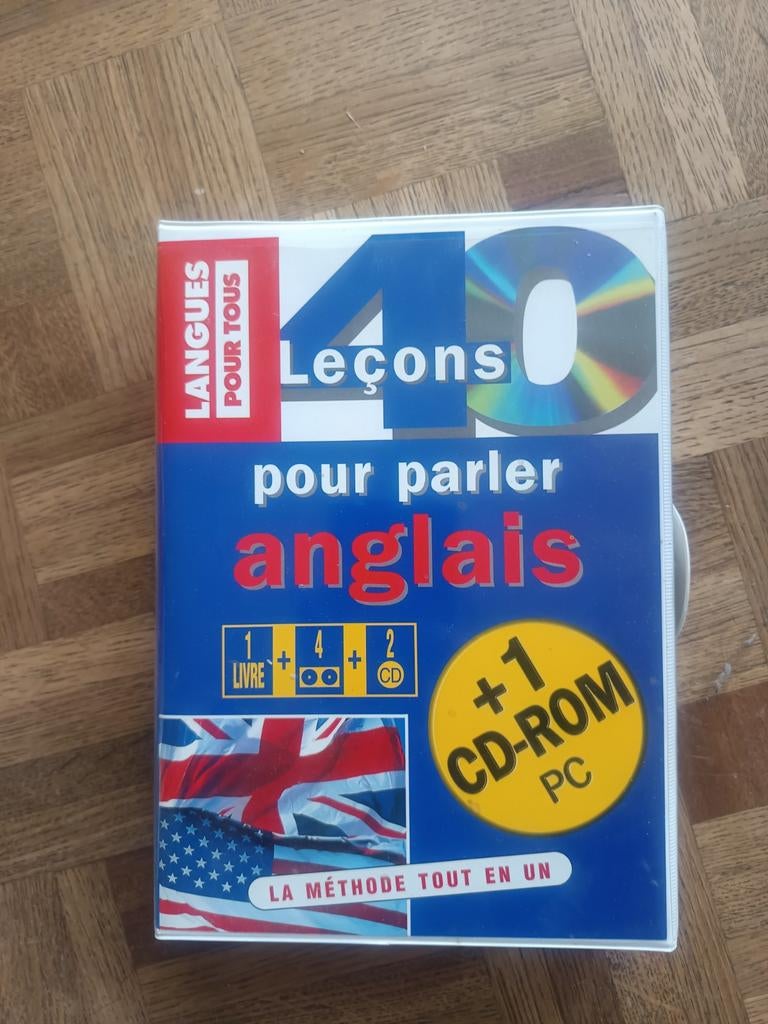 Pack cours d'anglais complet avec livres et CD et Pochette, Enlèvement ou Envoi, Comme neuf