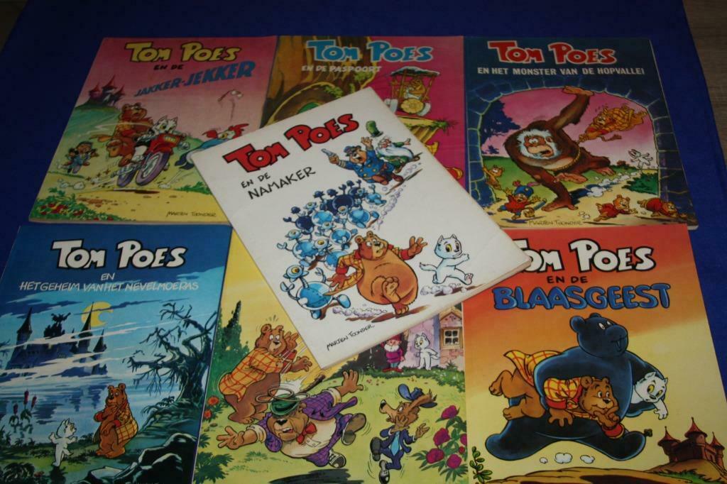 Lot 7 strips Tom Poes ( Marten Toonder ) 1e drukken, Boeken, Gelezen, Marten Toonder, Ophalen of Verzenden, Meerdere stripboeken