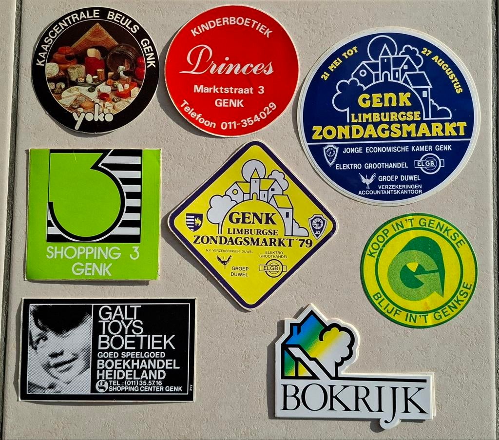 Stickers stad Genk, Verzamelen, Stickers, Ophalen of Verzenden
