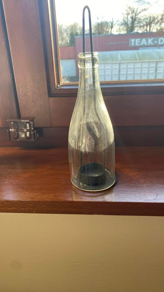 Kaars in te laten branden ijzer met glas, Enlèvement, Comme neuf