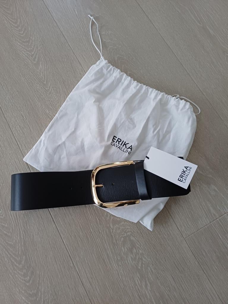 Mooie brede riem Erika Cavallini 
Splinternieuw!!, Kleding | Dames, Riemen en Ceinturen, Ophalen, Zwart, Echt leder