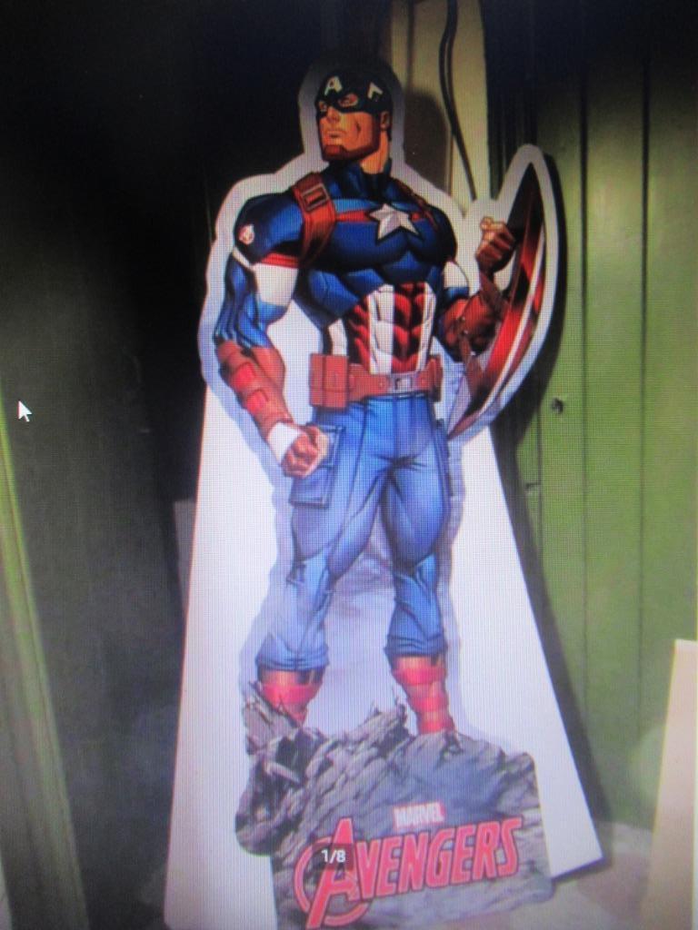 Captain America, pankarte, Verzamelen, Merken en Reclamevoorwerpen, Ophalen, Nieuw, Reclamebord