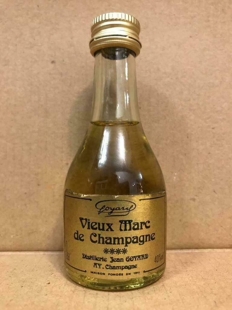 Vieux Marc de Champagne - Mignonnette d'alcool - 3 cl, Enlèvement ou Envoi, Pleine, Champagne, Utilisé