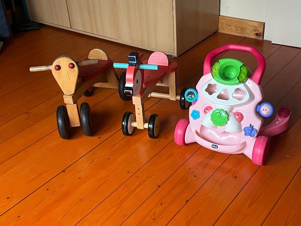Loopfiets en looprekje, Ophalen, Gebruikt