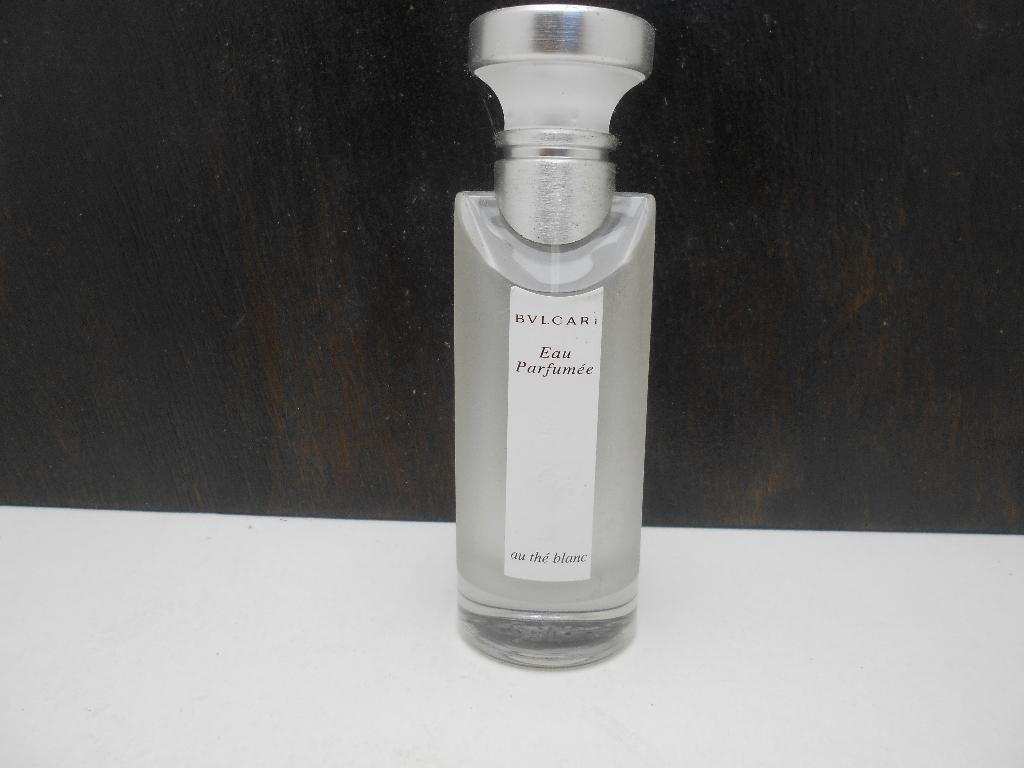 ancien flacon Eau parfumée au thé blanc Bulgary, Enlèvement ou Envoi, Utilisé, Bouteille de parfum