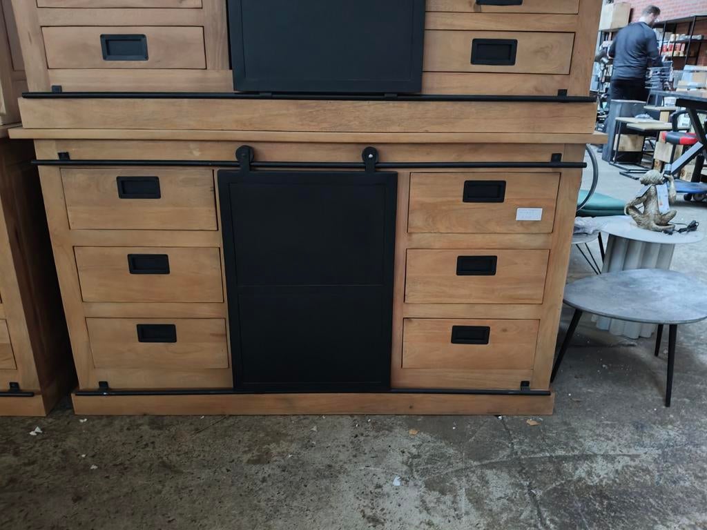 Mangohouten dressoir (outlet), Ophalen, Met deur(en), 150 tot 200 cm, Nieuw
