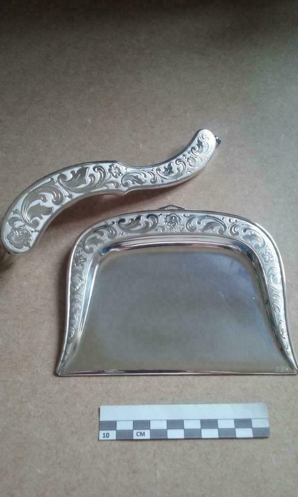Ramasse-miettes de table complet avec sa brosse - Vintage., Antiquités & Art, Enlèvement ou Envoi