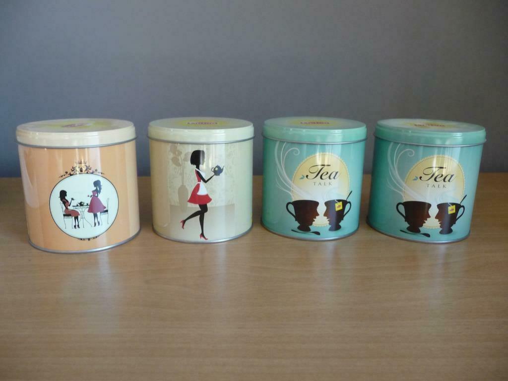 Lipton : lot de 4 boites métalliques rondes, Enlèvement ou Envoi, Comme neuf, Autres types