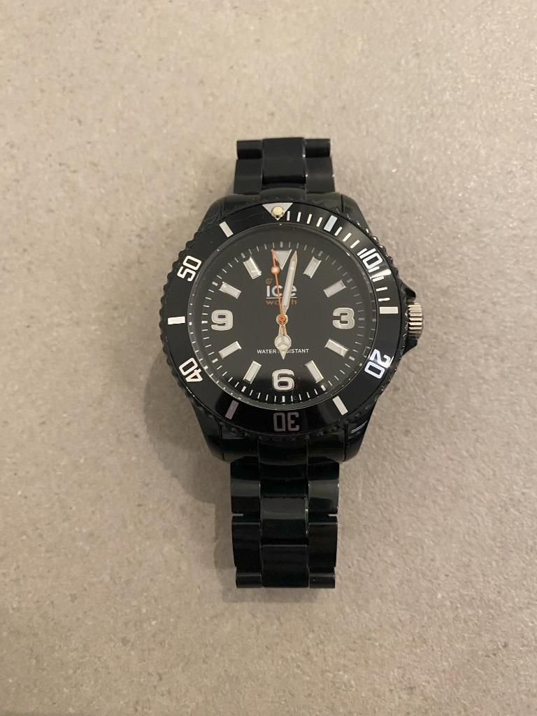 Icewatch uurwerk zwart, Overige merken, Staal, Polshorloge, Ophalen of Verzenden