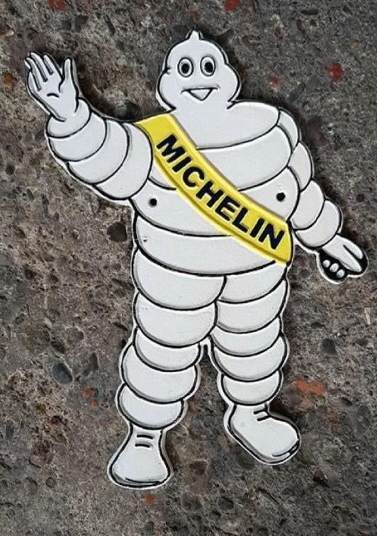 Panneau de décoration publicitaire fonte Michelin Bibendum, Enlèvement ou Envoi, Comme neuf, Panneau publicitaire