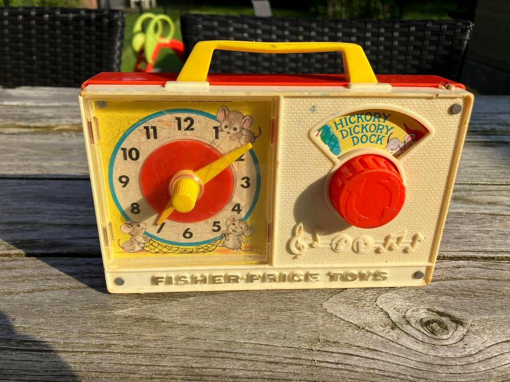 Vintage muziekdoos 1971 Hickory dickory dock fisher price, Ophalen of Verzenden