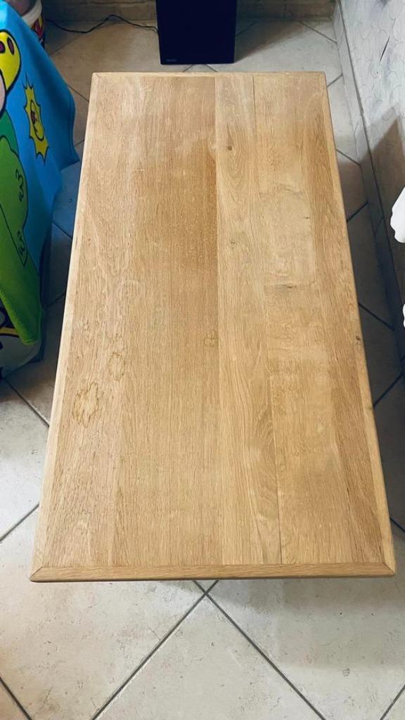Volhouten salontafel lichte eik, Ophalen, Eikenhout