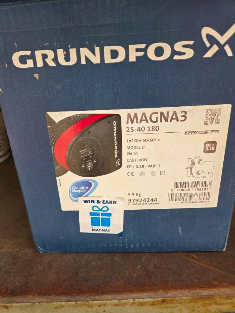 Grunfoss pomp MAGNA 3 25-40-180, Doe-het-zelf en Bouw, Reinigingsmachines, Ophalen of Verzenden, Nieuw, Overige typen