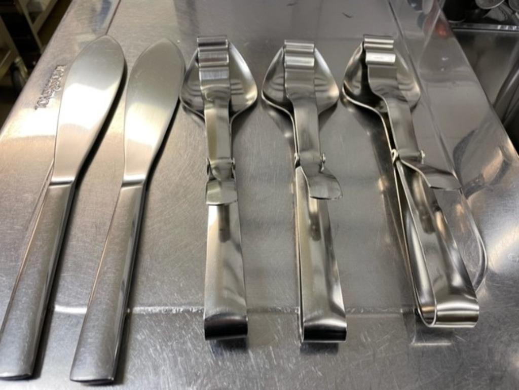 INOX TAARTSCHEP - INOX VOORRAADBAKJES, Enlèvement, Comme neuf, Inox ou Chrome, Couverts en vrac