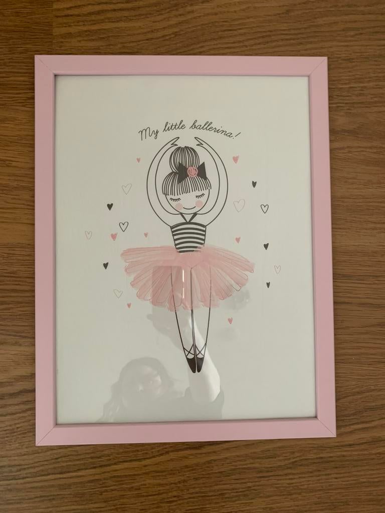 Mooie kader ballerina 30x40 cm, Ophalen of Verzenden, Zo goed als nieuw, Hout