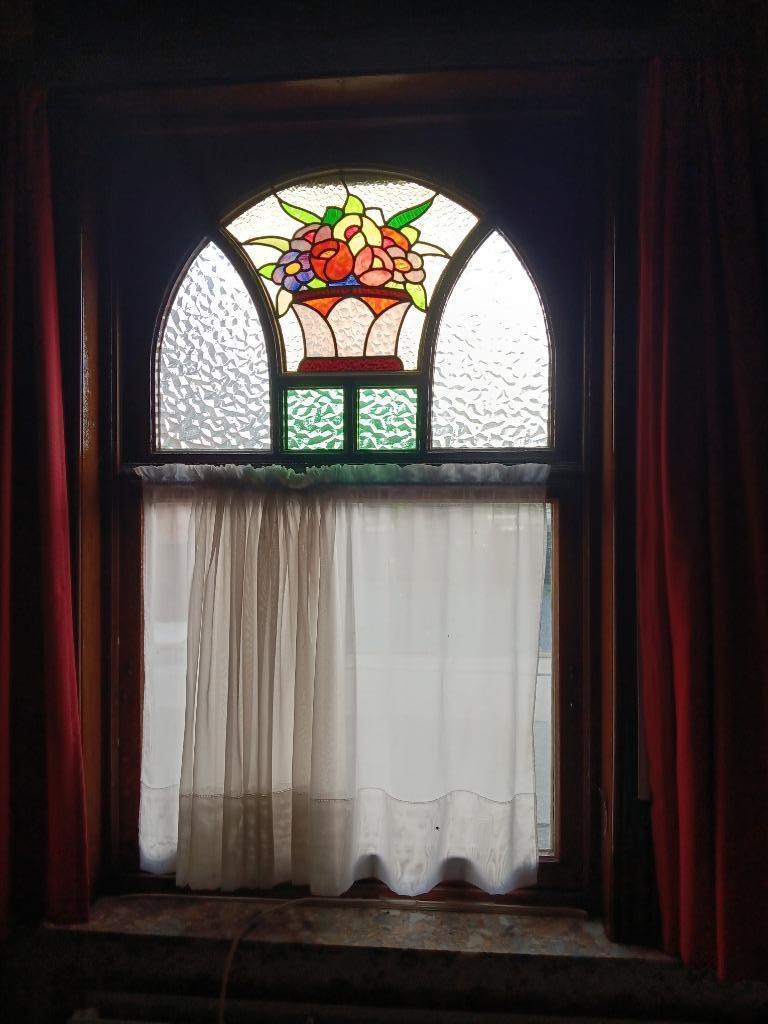 Fenêtres et portes en plomb avec un beau motif coloré, compo, Enlèvement, Utilisé, Fenêtre de façade ou Vitre, Vitrail