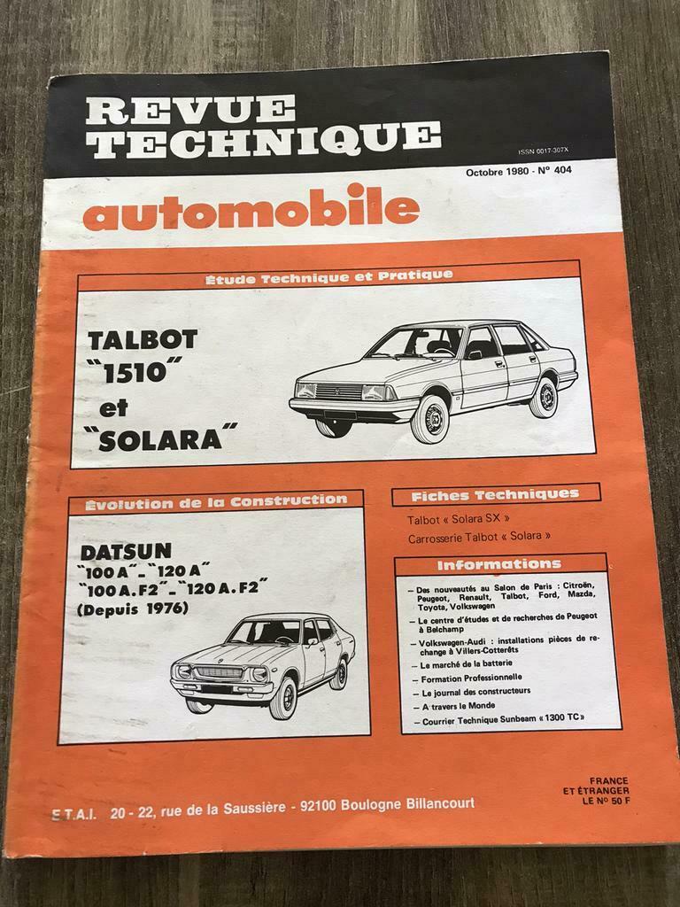 Talbot 1510 et solara 7€ envoie possible, Autos : Divers