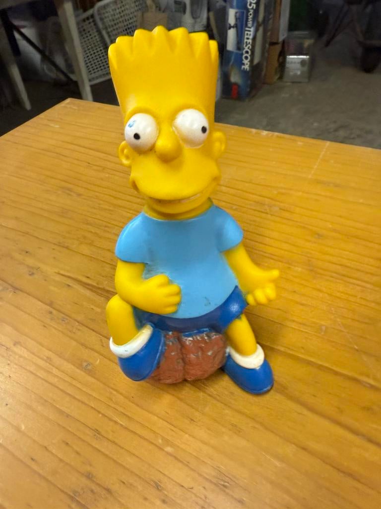 Plastic spaarpot Bart Simpson, Ophalen of Verzenden, Zo goed als nieuw, Tv, Beeldje, Replica of Model