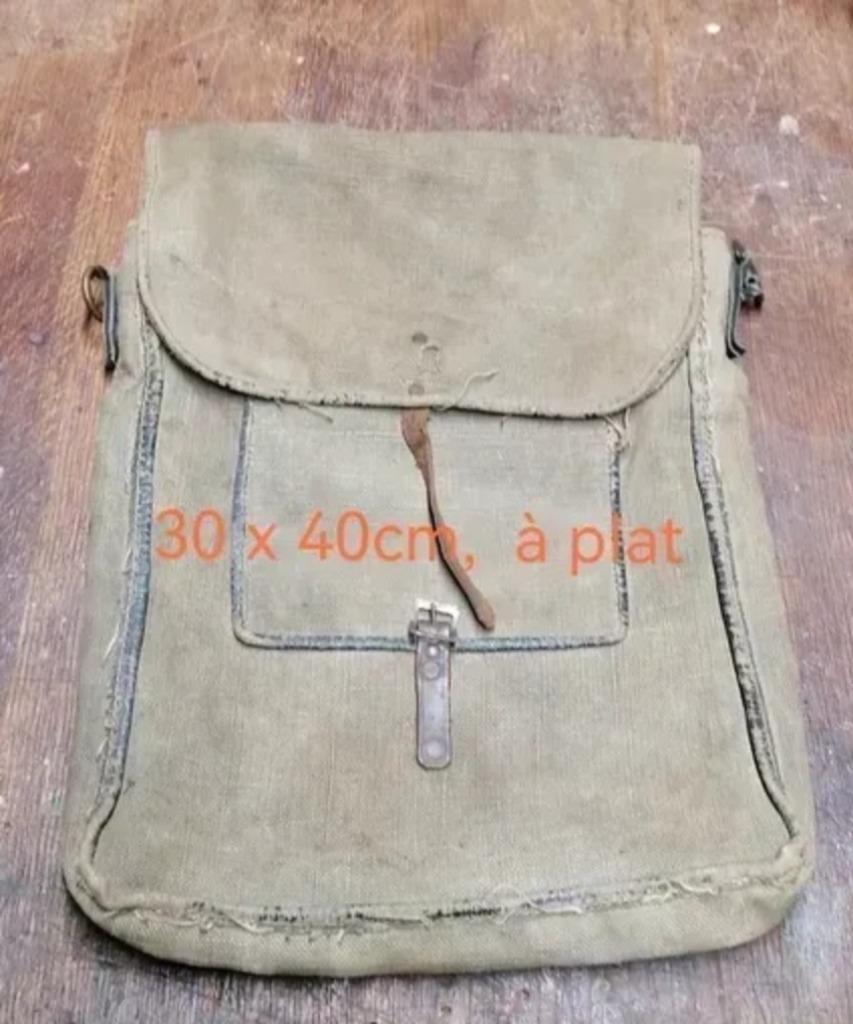 Sacoche musette militaire Allemand WW2 DAK webbing, Collections, Envoi