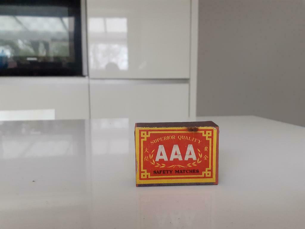 Vintage houten luciferdoosje AAA, Ophalen of Verzenden
