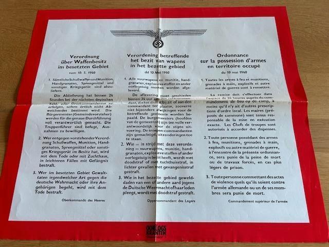 WO poster uit de oorlogskranten, Verzamelen, Ophalen of Verzenden, Zo goed als nieuw