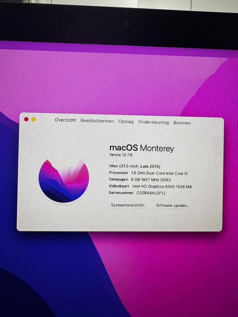 Mac, Computers en Software, Ophalen, Gebruikt, HDD en SSD, 8 GB