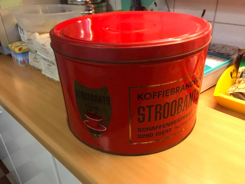 Blik Stroobants koffie Diest, Ophalen, Koffie
