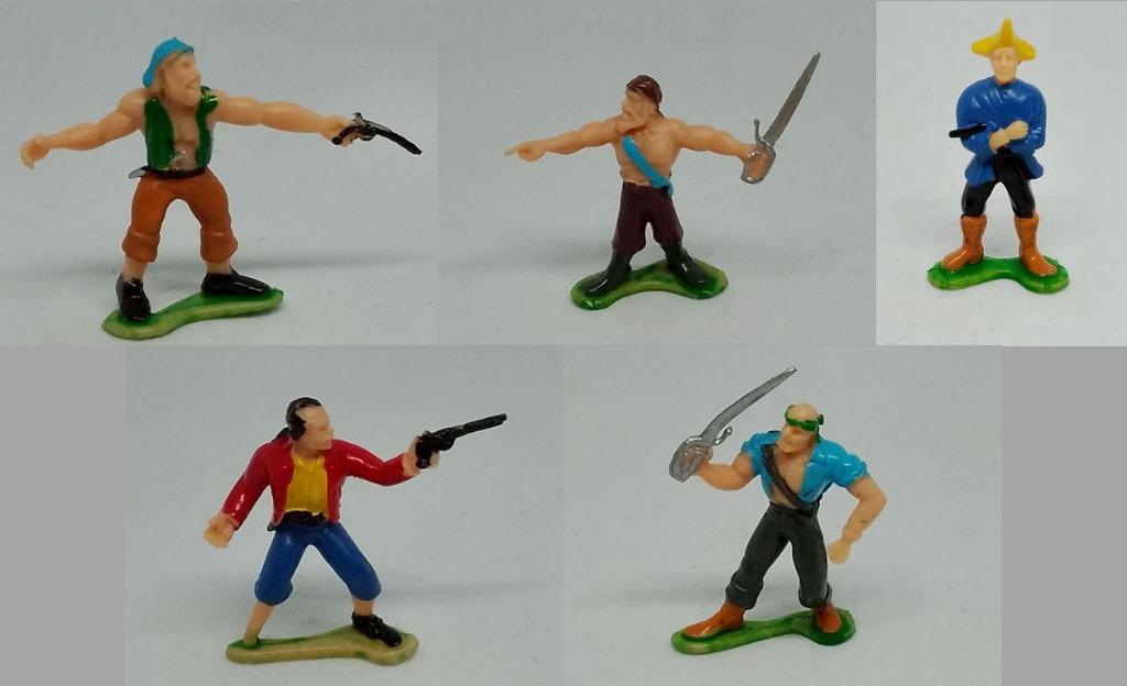 5 Piraten Figuurtjes, Verzamelen, Poppetjes en Figuurtjes, Ophalen of Verzenden, Gebruikt
