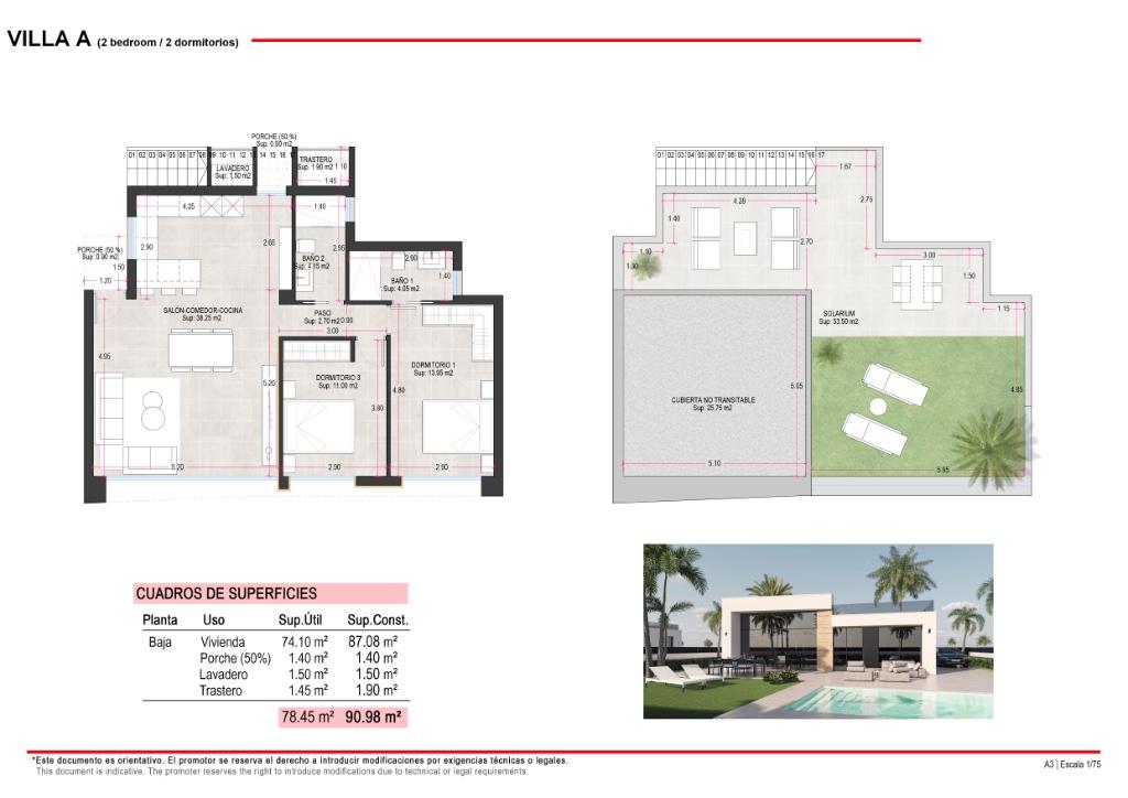 villa a vendre en espagne, Immo, Village, 100 m², Maison d'habitation, 3 pièces