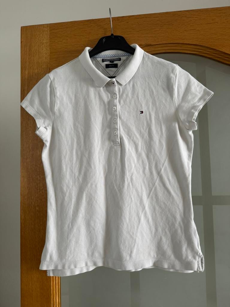 Polo femme TOMMY HILGIGER Taille M, Enlèvement, Porté, Blanc