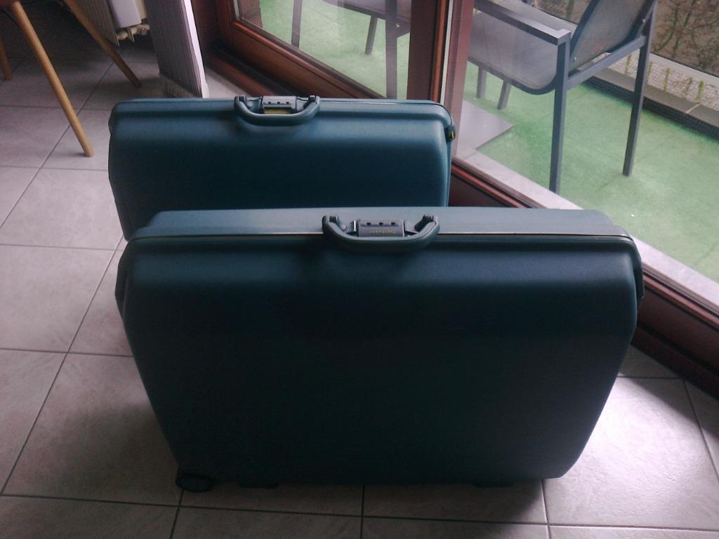 Valiezen (2) samsonite, Gebruikt, Hard kunststof, 45 tot 55 cm, Ophalen