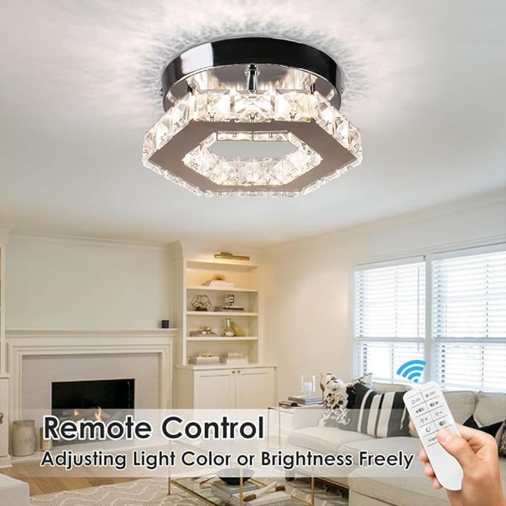 Plafonnier en cristal à intensité variable Cainjiazh LIVRAIS, Envoi, Neuf, MODERN