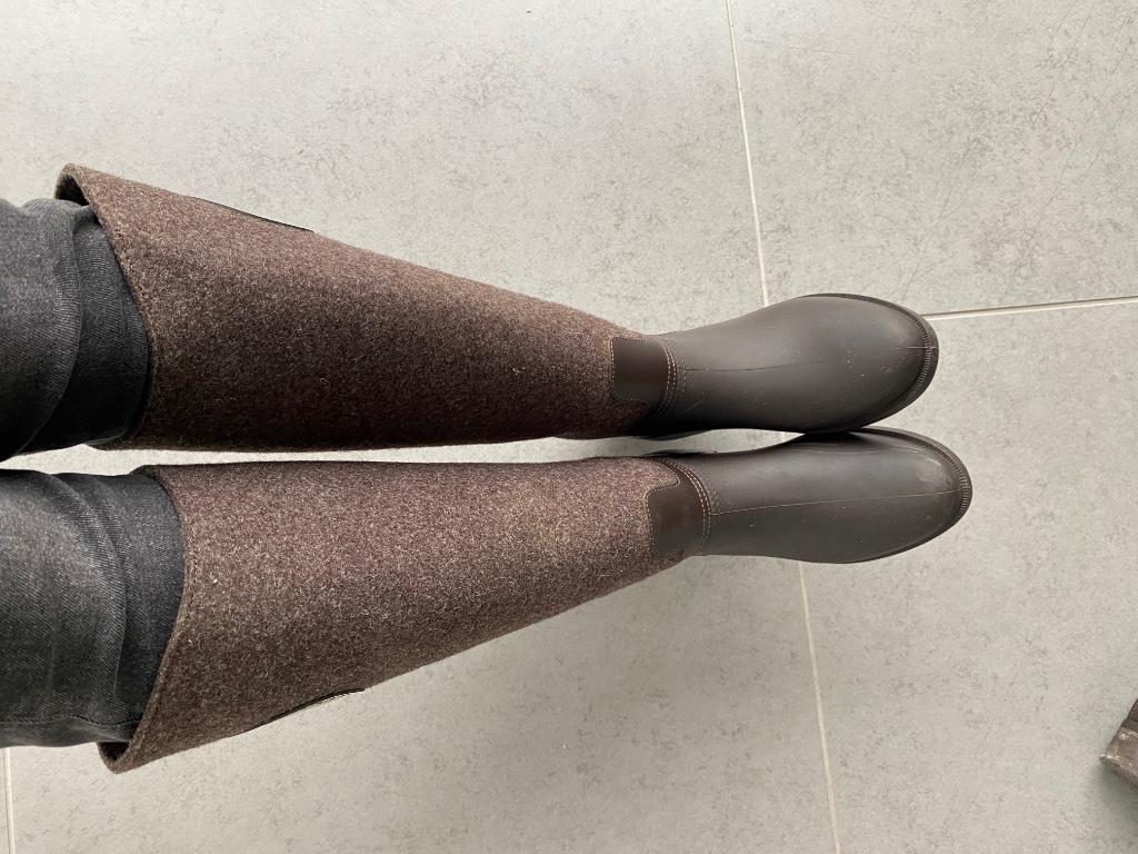 Jolies bottes caoutchouc et feutre marron T37, Vêtements | Femmes, Enlèvement ou Envoi, Brun, Porté, Bottes hautes