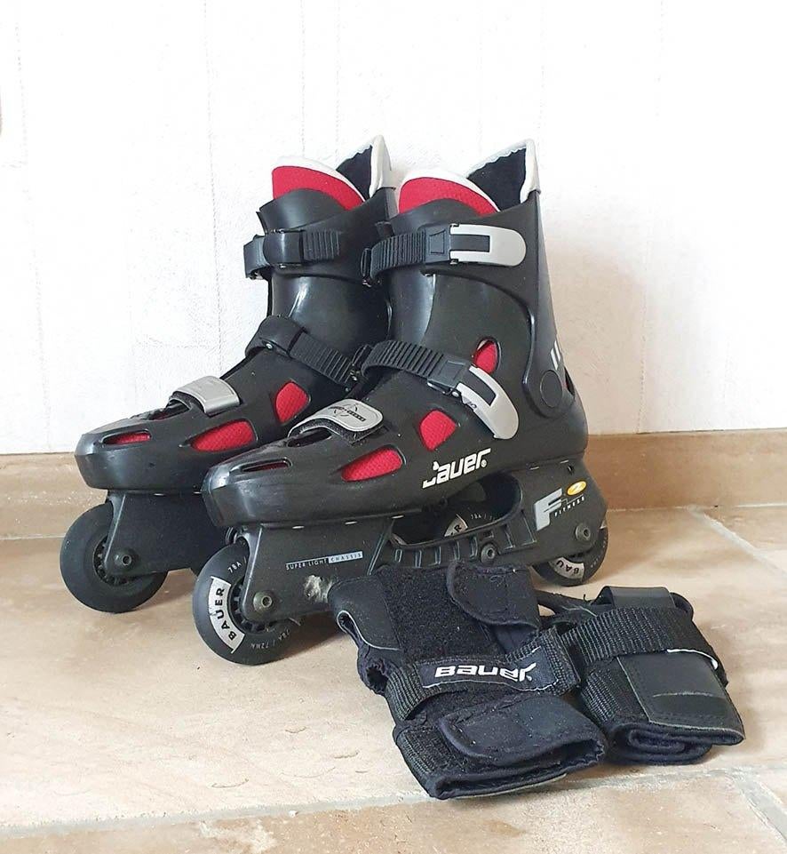 Rollerblade skates Bauer MAAT 7 - incl handbescherming, Sport en Fitness, Skeelers, Zo goed als nieuw, Inline skates 4 wielen
