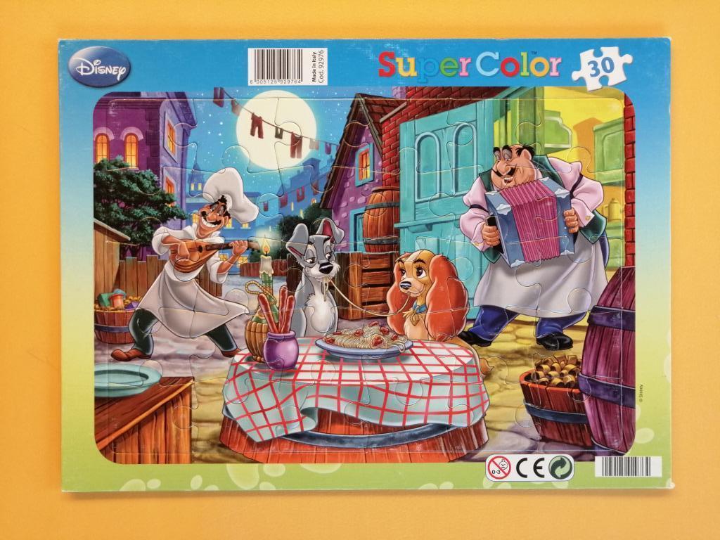 Puzzel Disney Lady en de Vagebond 30 stukjes, Ophalen, 10 tot 50 stukjes, Gebruikt