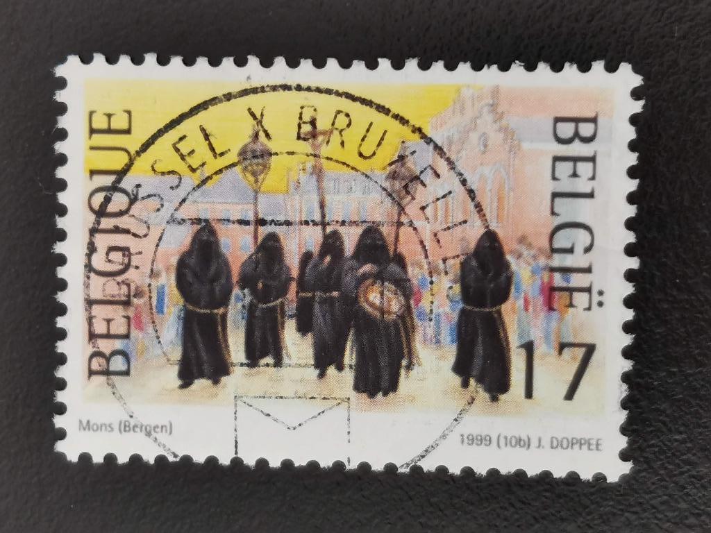 Belgique 1999 - folklore - Mons, Enlèvement ou Envoi, Affranchi