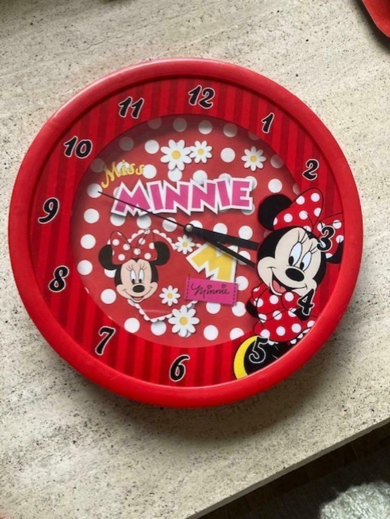 horloge Minnie Quartz diamètre : 36 cm, Neuf, Horloge murale