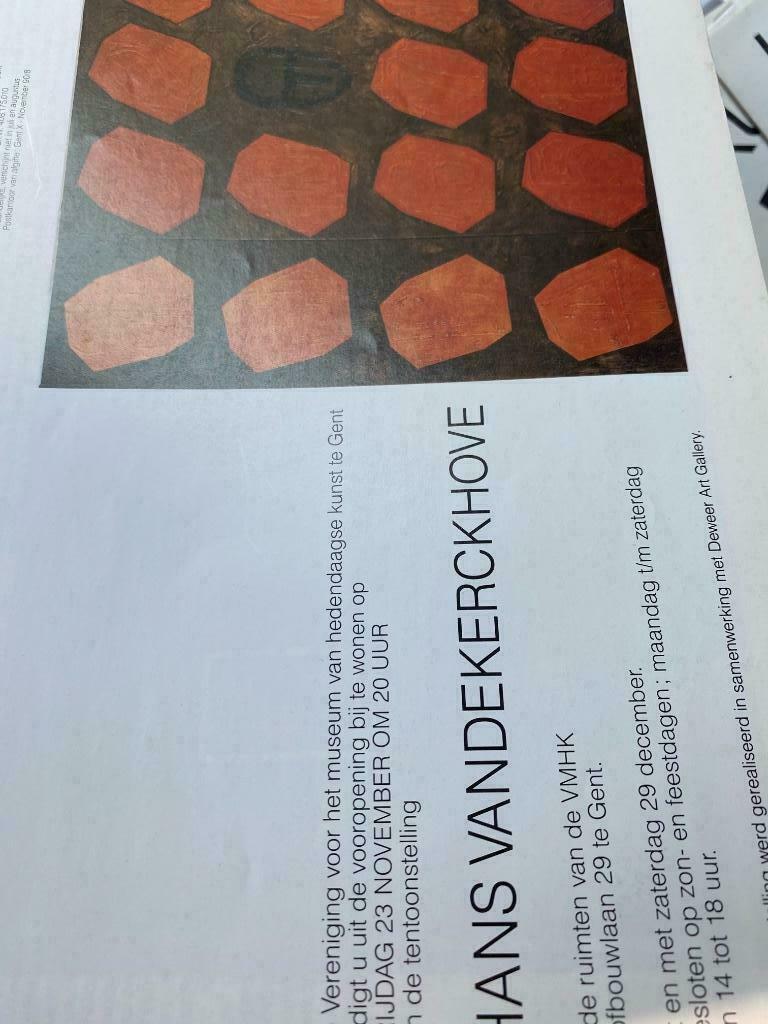 Hans Vandekerckhove folder catalogus, Ophalen of Verzenden, Zo goed als nieuw, Schilder- en Tekenkunst