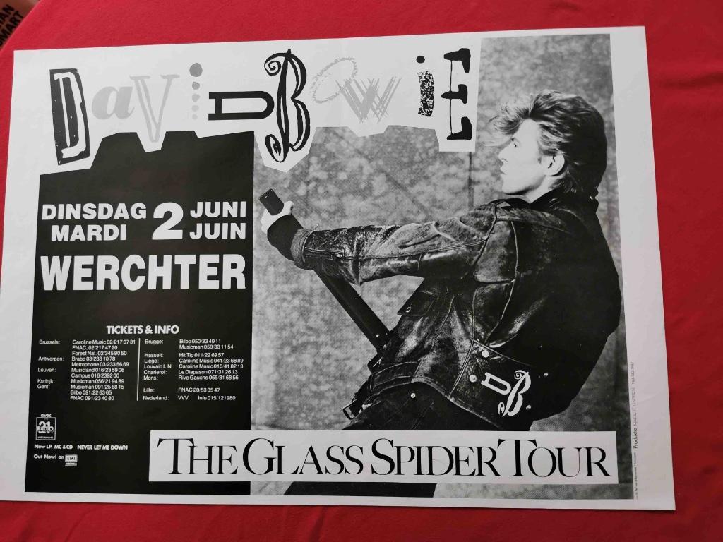 DAVID -BOWIE - ORIGINELE POSTER - 62/86 CM - WERCHTER, Verzamelen, Deurposter of groter, Rechthoekig Liggend, Ophalen of Verzenden