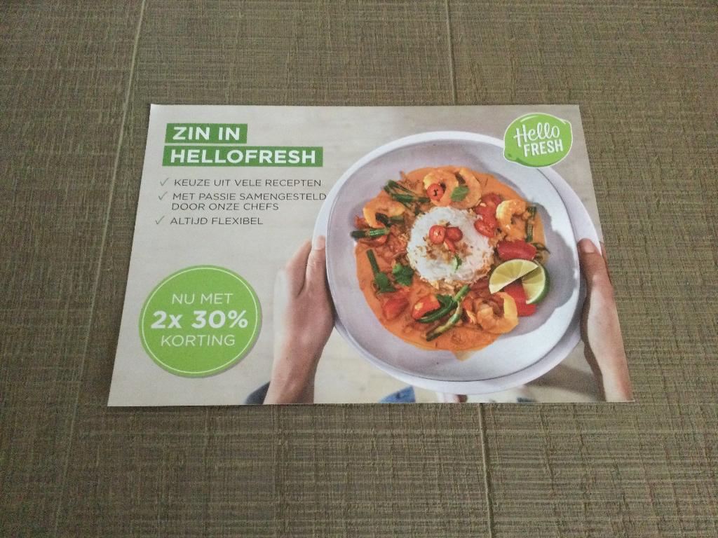 Kortingsbon Hello Fresh, Kortingsbon