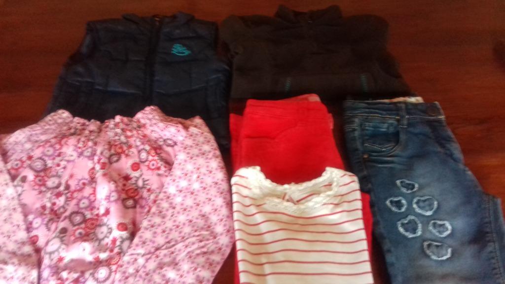 broeken, longsleeves, fleece, bodywarmer, maat 110-116-128, Kinderen en Baby's, Kinderkleding | Kinder-kledingpakketten, Maat 110