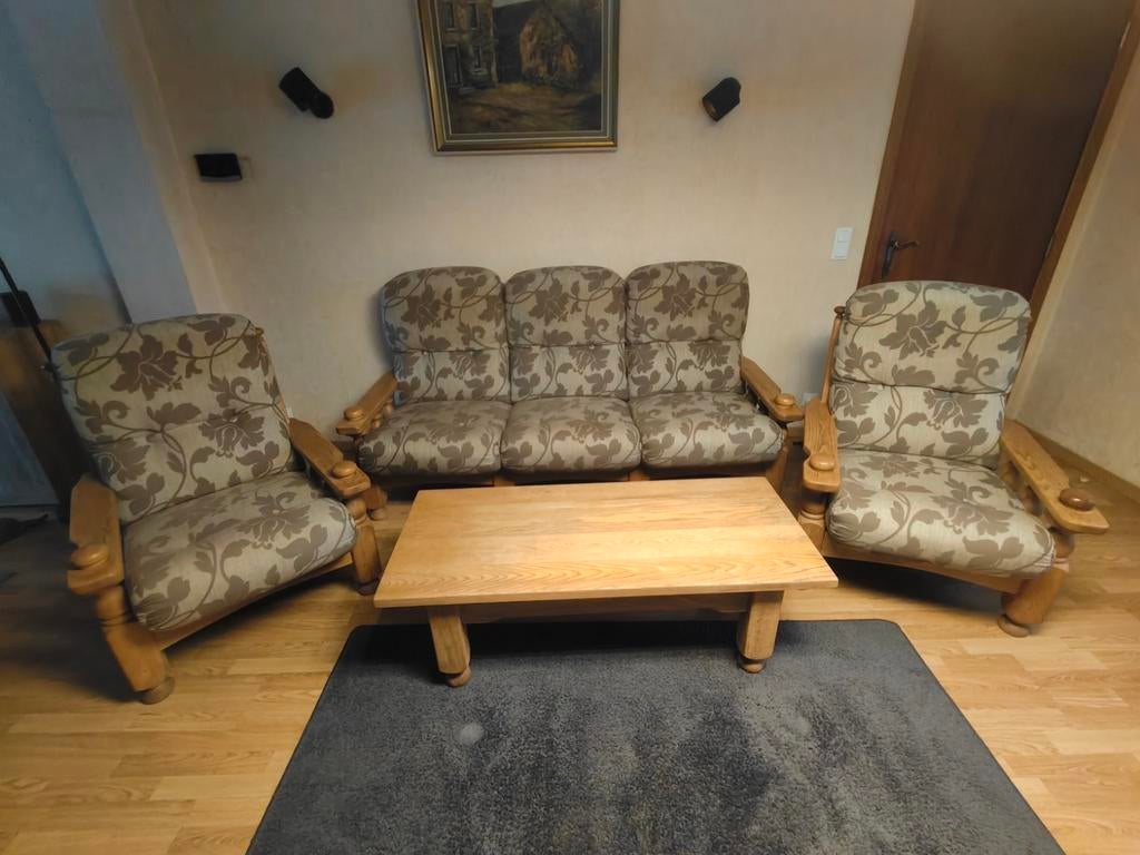 Ensemble de canapé en chêne, Maison & Meubles, Canapés | Coins salons complets, Enlèvement