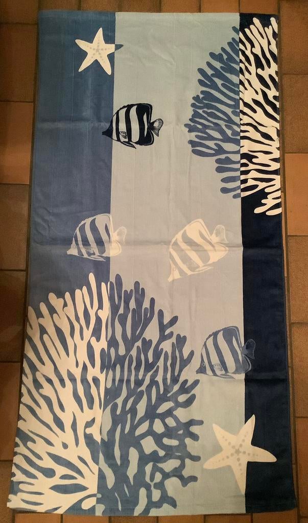 Essuie de bain Corail.Poisson Neuf. 100% Coton, Maison & Meubles, Neuf