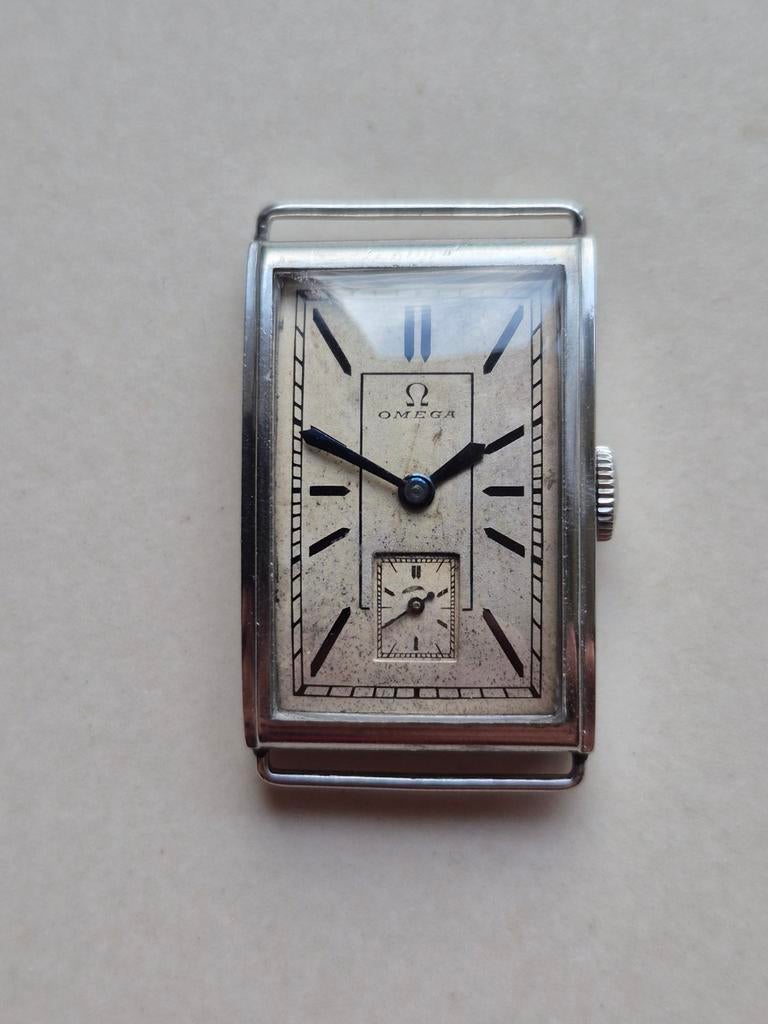 Omega 20F vintage 1920 rectangular watch montre