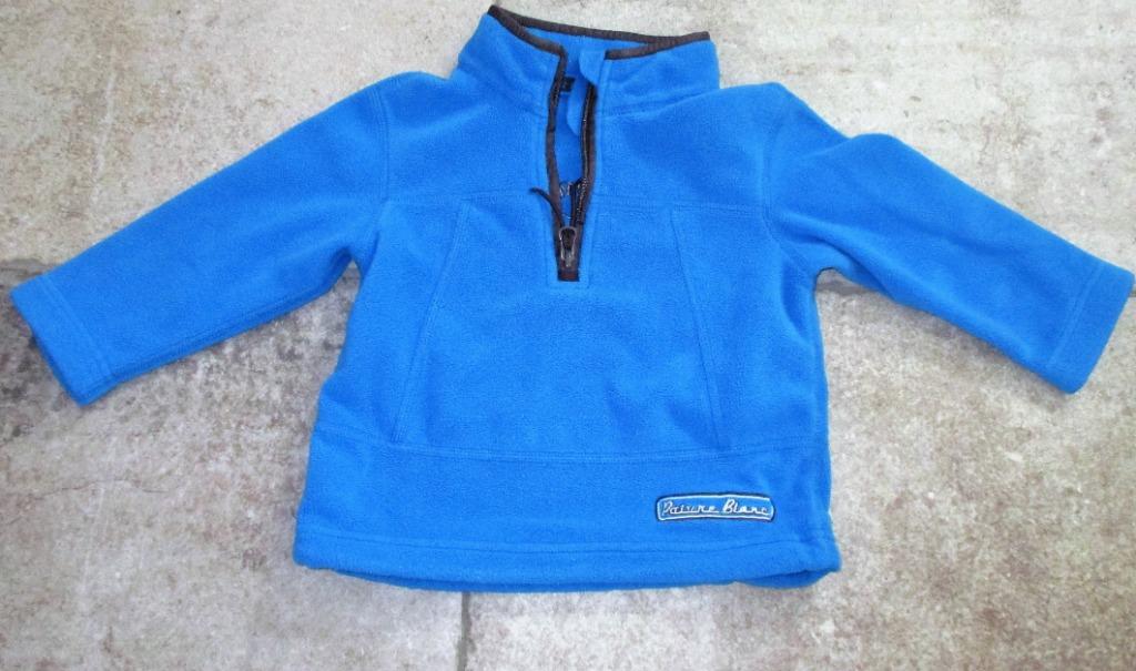 Blauwe sweater met rits - Poivre blanc - 18 m (maat 86), Ophalen of Verzenden, Zo goed als nieuw, Poivre Blanc, Truitje of Vestje