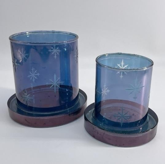 Mexicaanse kaarsenhouders kerstdecoratie sneeuwvlok-ets, Huis en Inrichting, Overige materialen, Blauw, Nieuw, Ophalen of Verzenden