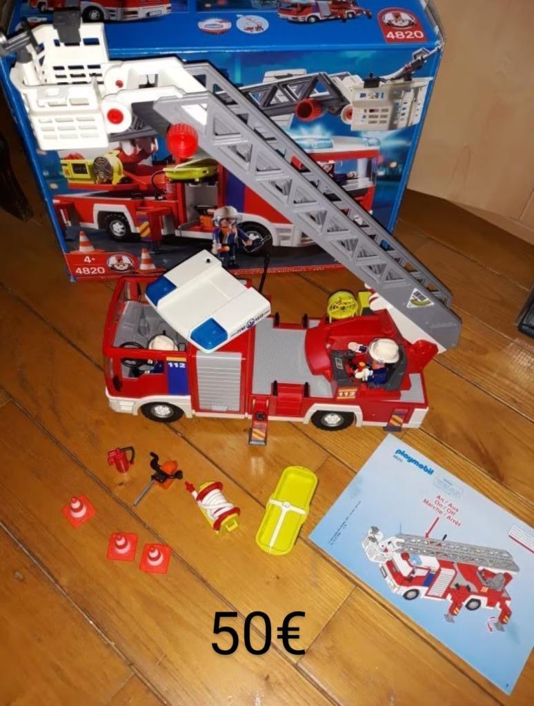 Camion de pompier playmobil, Enlèvement, Comme neuf, Ensemble complet