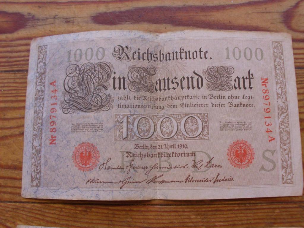 1000 Duitse Mark (4 stuks), Ophalen of Verzenden, Duitsland, Los biljet